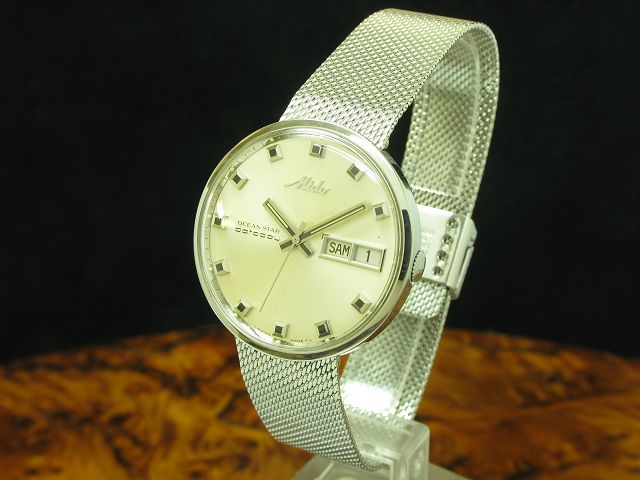Mido Ocean Star Datoday Edelstahl Automatic Day Date Herrenuhr / Ref 5069