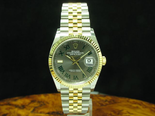 Rolex Datejust 36 18kt 750 Gold / Stahl Automatic Herrenuhr / 2021 Wimbledon / 126233