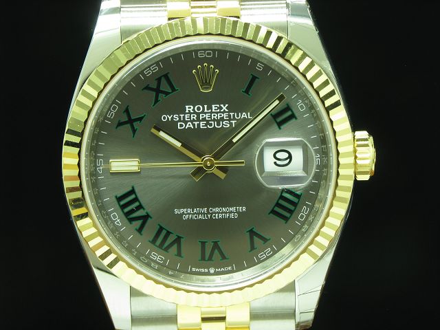 Rolex Datejust 36 18kt 750 Gold / Stahl Automatic Herrenuhr / 2021 Wimbledon / 126233