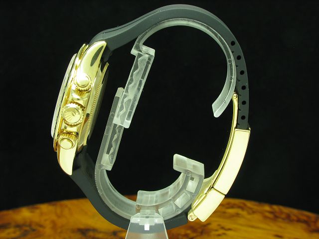 Rolex Daytona 18kt Gold Herrenuhr / Diamond Dial & Kautschuk Armband / Ref 116528H