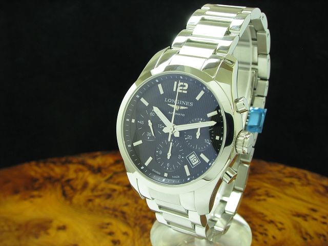 Longines Conquest Classic Chronograph Edelstahl Automatic Herrenuhr / Ref L2.786.4.56.6 / Kaliber L.688.2