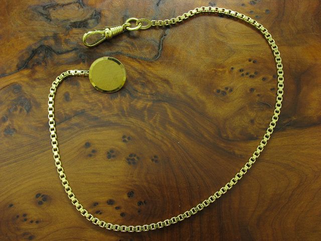 Taschenuhrkette / vergoldet / 5,5g / 26,0cm