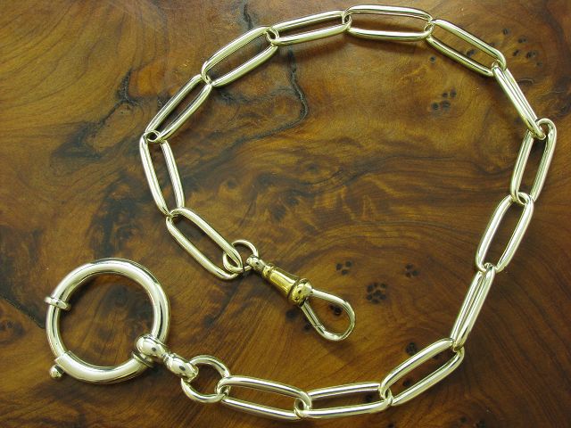 Nickel Taschenuhrkette / 19,3g / 28,0cm