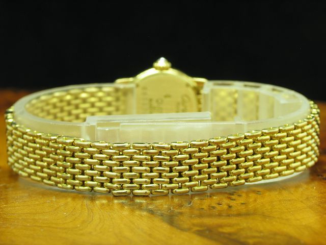 Cartier Riviera 18kt Gold Damenuhr mit Diamantbesatz / Kaliber Cartier 66