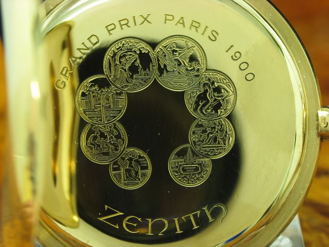 Zenith Grand Prix Paris 14kt 585 Gold Savonette Taschenuhr Viertel-Repetition