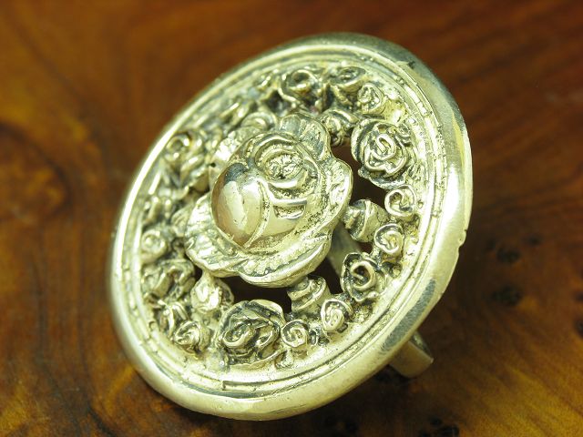 925 Sterling Silber Serviettenring / floral / Echtsilber / Ø 33,2mm / 11,9g